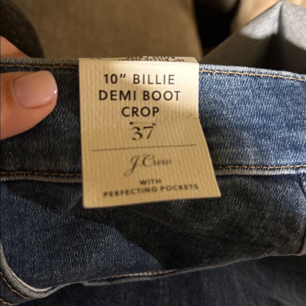 NWT J.CREW Billie Denim Demi Boot Crop Jeans plus size 37 - Picture 3 of 10